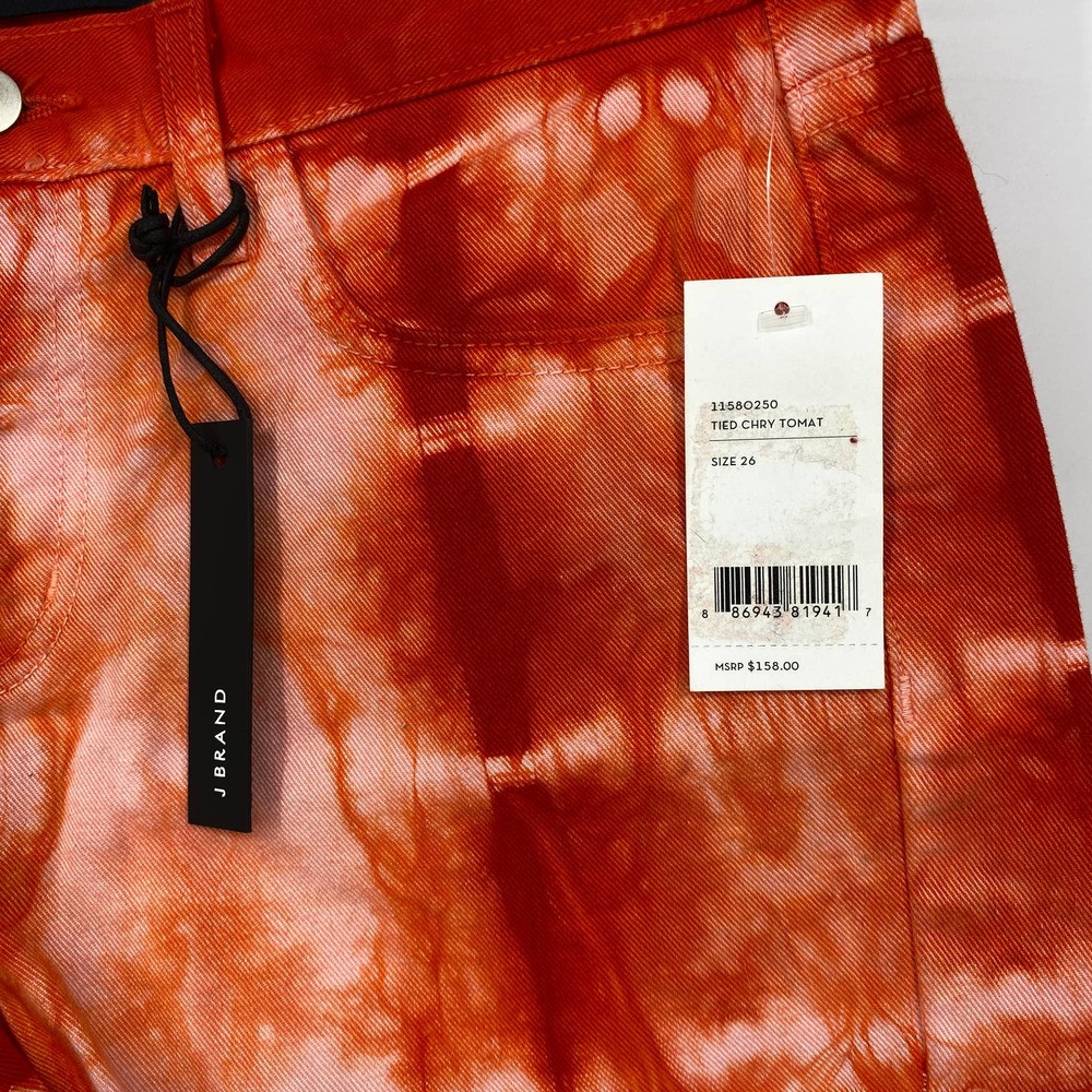 J Brand Cherry Tomato Tie Dye Denim Shorts - Picture 5 of 10